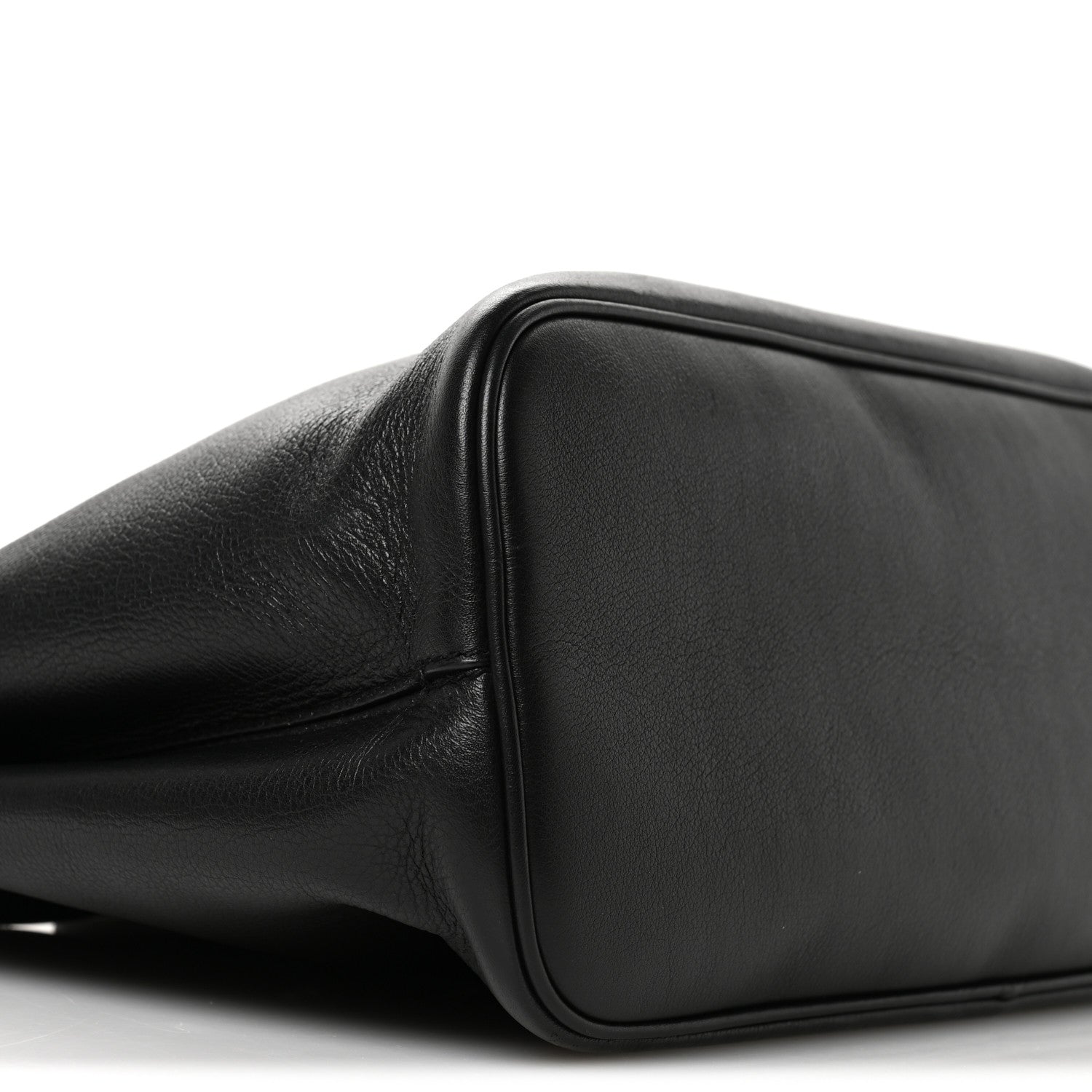 Prada Soft Grain Calfskin Large Buckle Bag With Belt Black 9 of 10