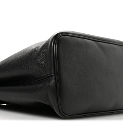 Prada Soft Grain Calfskin Large Buckle Bag With Belt Black 9 of 10