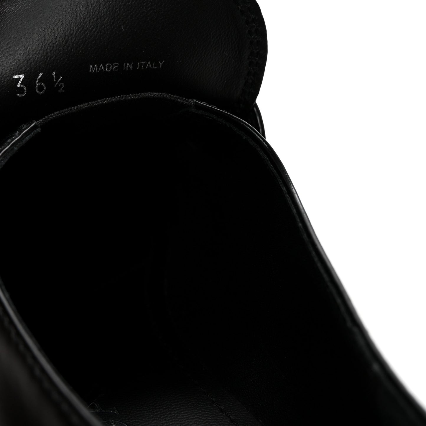 Spazzolato Metal Triangle Logo 50mm Loafers 36.5 Black