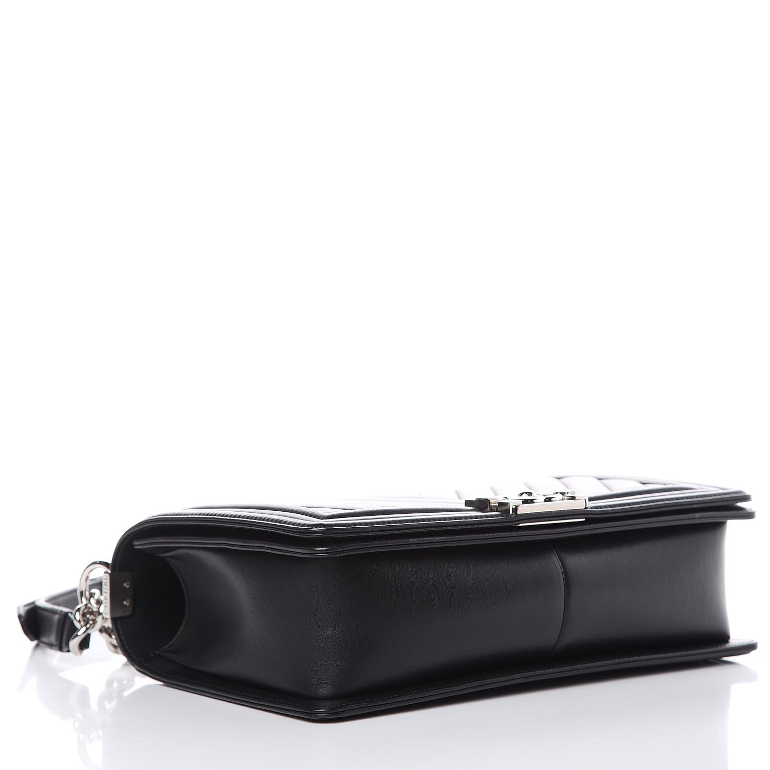 Chanel Calfskin Chevron New Medium Boy Flap Black 4 of 11