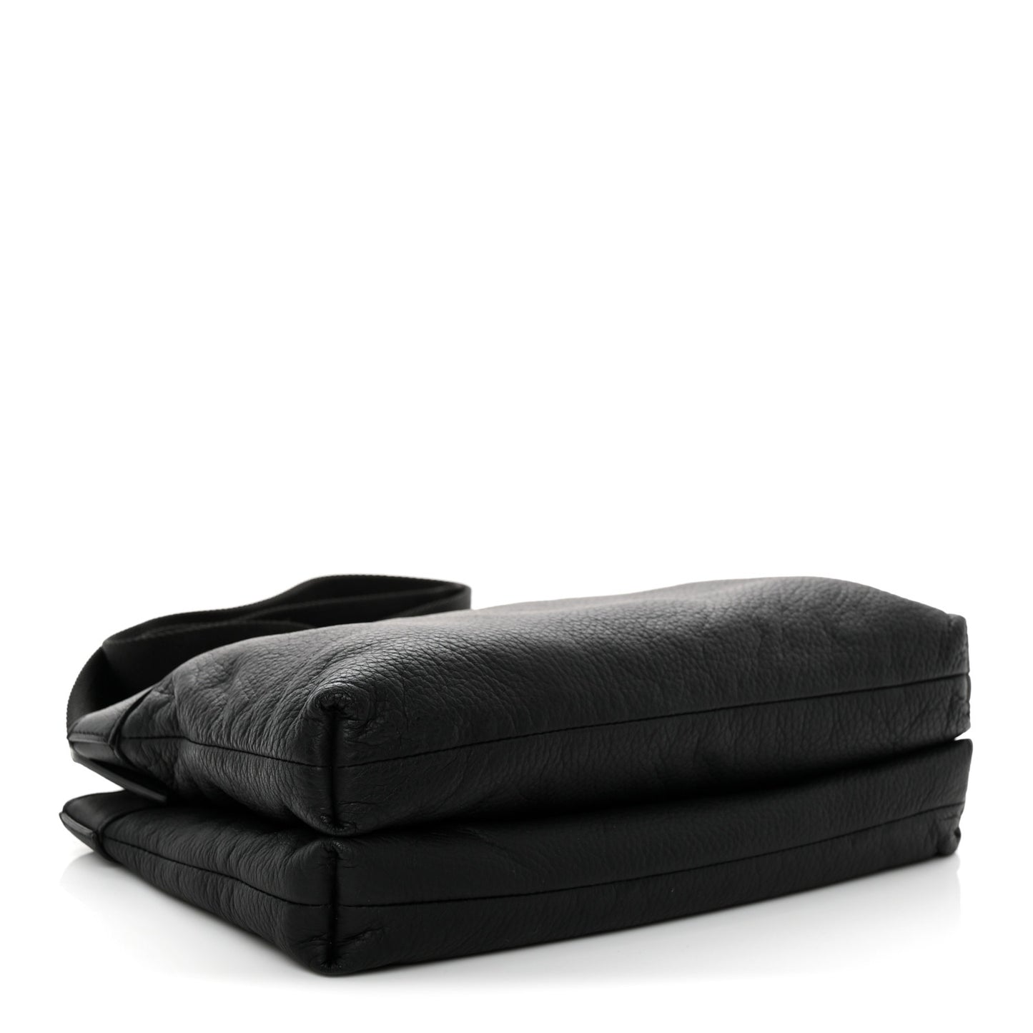 Grained Calfskin Duo Bag Black