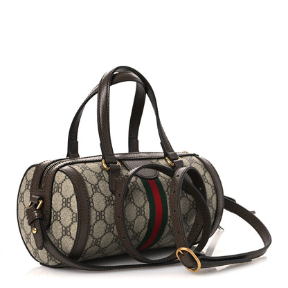 Gucci X BALENCIAGA BB Supreme Monogram Web Small Ophidia Boston Bag Beige New Acero 7 of 28