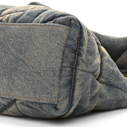 Saint Laurent Denim Quilted Small Loulou Puffer Monogram Chain Satchel Blue Cinnamon 10 of 10