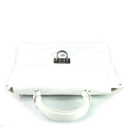 FASHIONPHILE SALVATOREFERRAGAMOLeatherLargeSofiaWhite 5 of 9