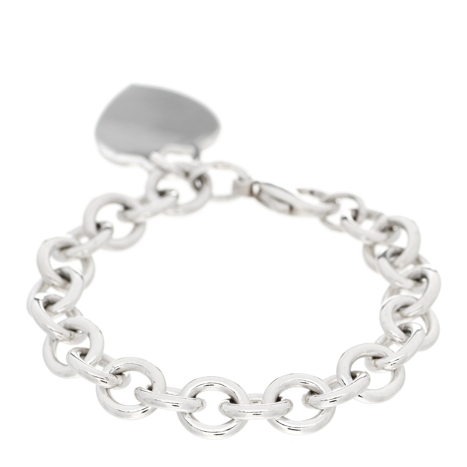 Tiffany Sterling Silver Heart Tag Charm Bracelet 2 of 3