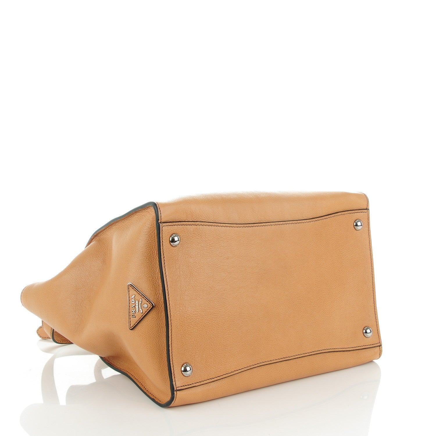 Prada Glace Calf Large Twin Pocket Tote Naturale 4 of 8