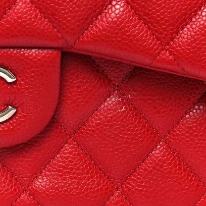 Chanel Caviar Quilted Jumbo Double Flap Red 16 of 18
