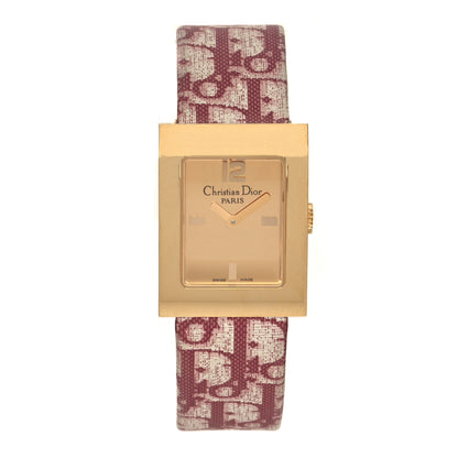 Christian Dior Stainless Steel Canvas 20mm Malice Quartz Watch Gold 1 of 4