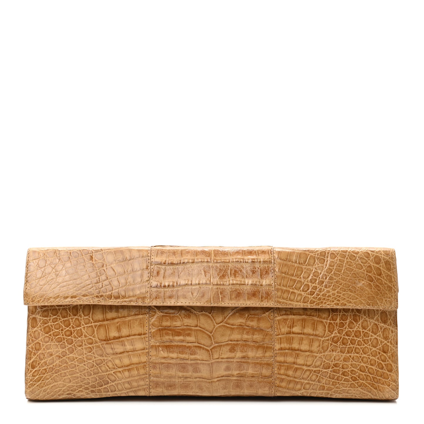 Crocodile Clutch Beige