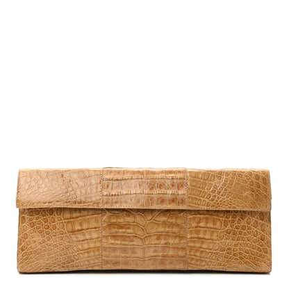 Nancy Gonzalez Crocodile Clutch Beige 1 of 8