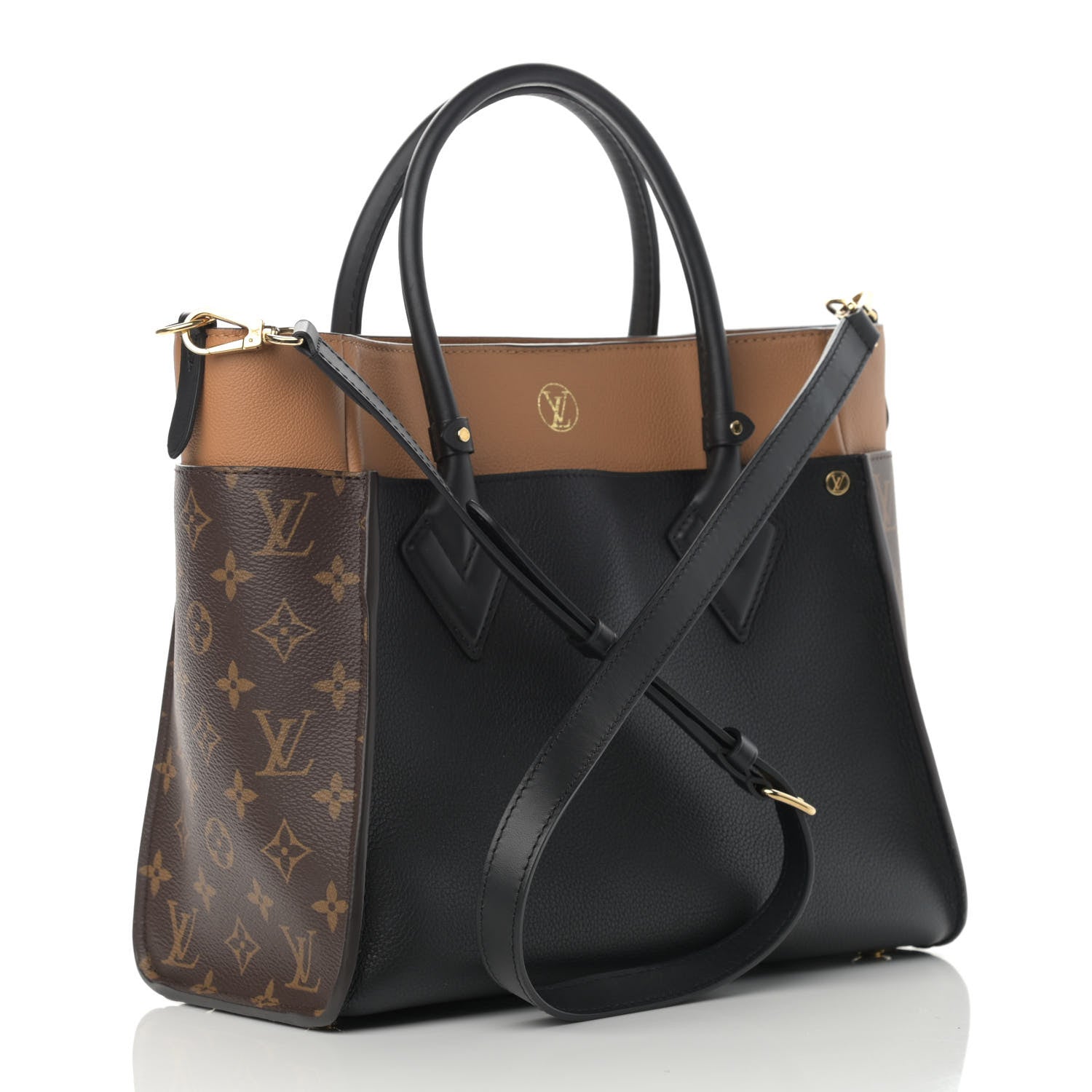 Louis Vuitton Calfskin Monogram On My Side Black 3 of 11