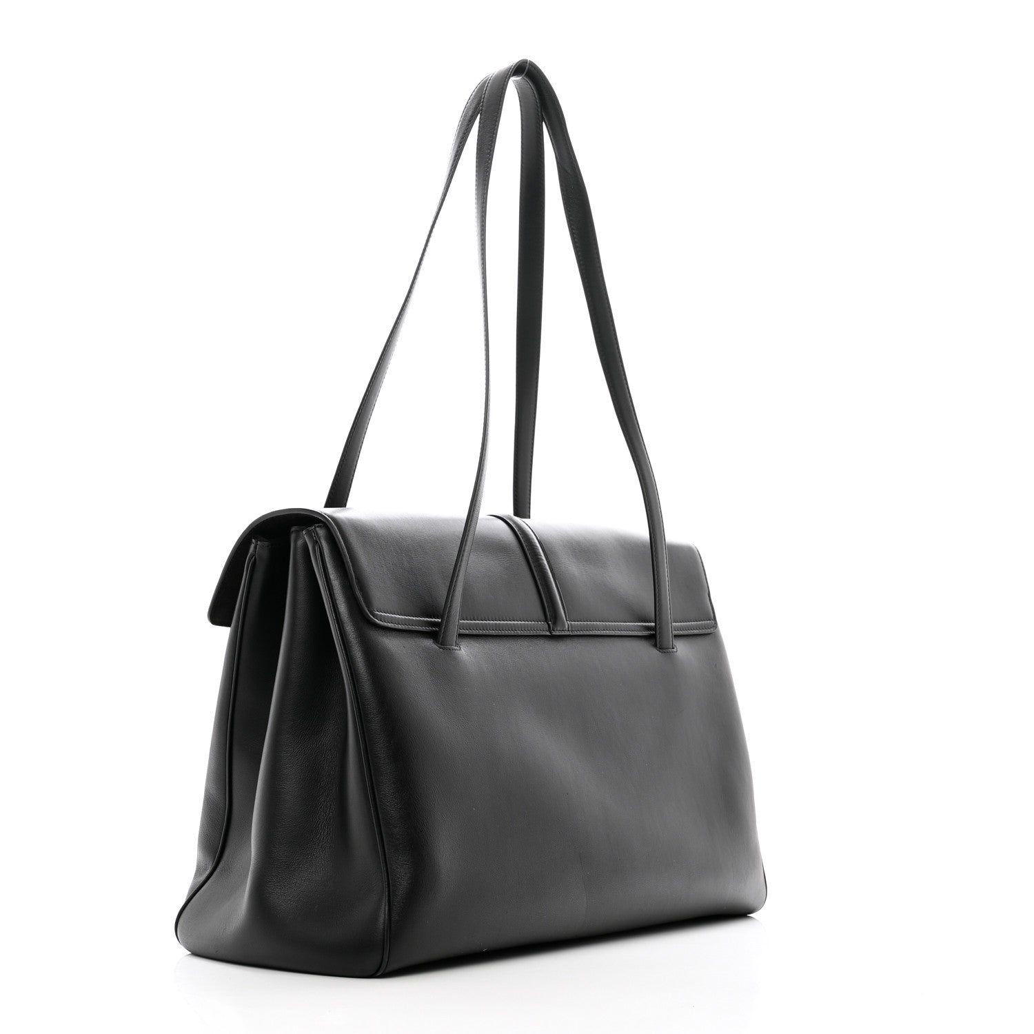 Celine Grained Calfskin Large Soft 16 Bag Black 3 of 9