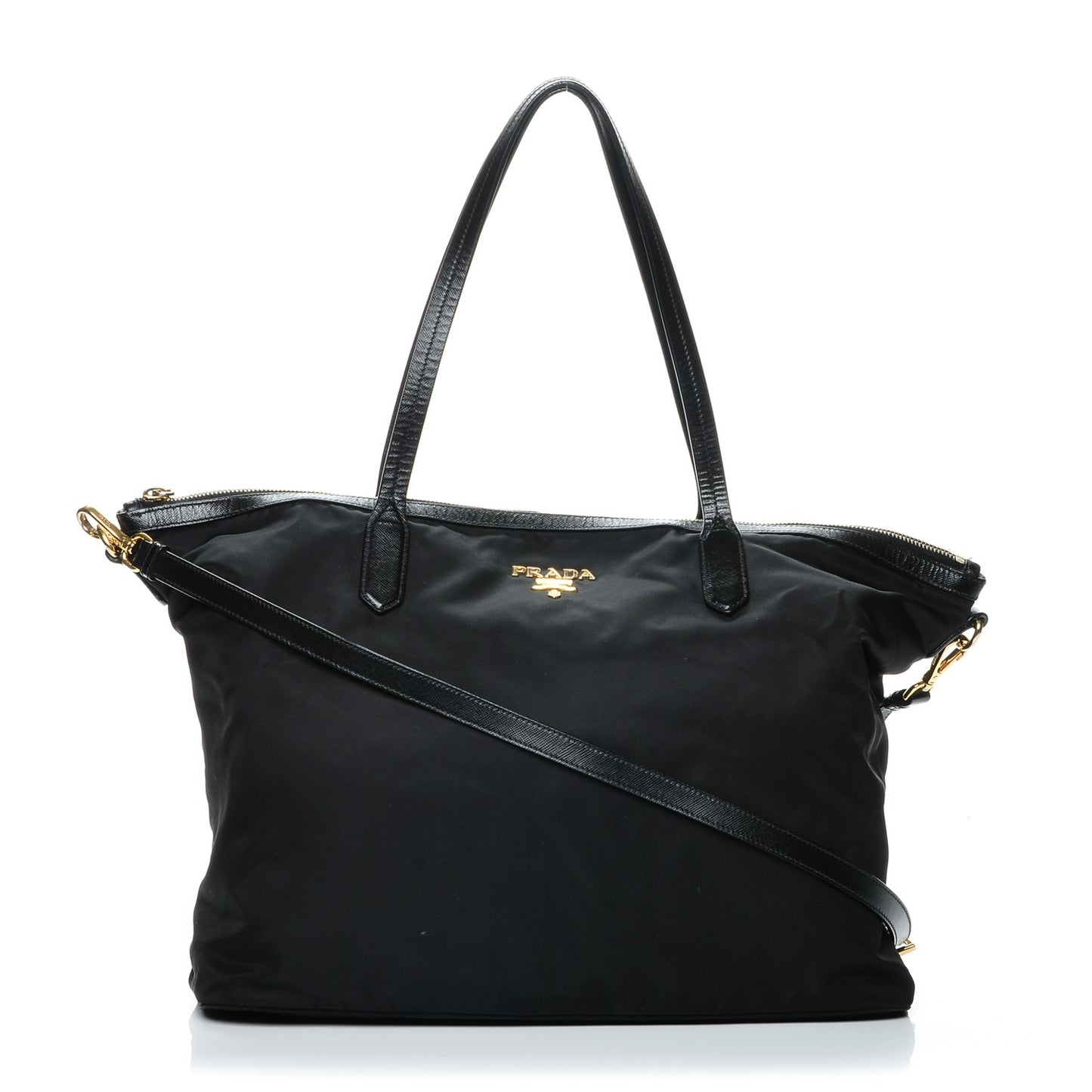 Tessuto Nylon Saffiano Tote Nero Black