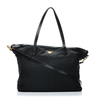 Prada Tessuto Nylon Saffiano Tote Nero Black 1 of 8