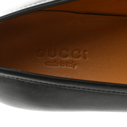 Gucci Calfskin Womens Jordaan Loafers 37.5 Black 6 of 8