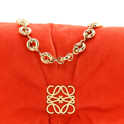 Loewe Velvet Mini Goya Puffer Bag Orange 7 of 11
