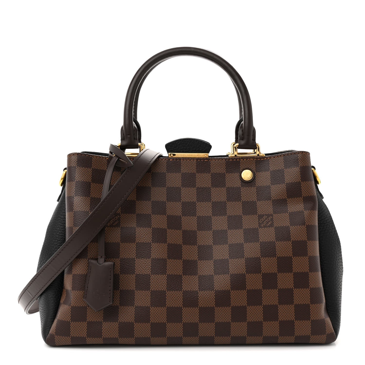 Louis Vuitton Damier Ebene Cuir Taurillon Brittany Black 1 of 12