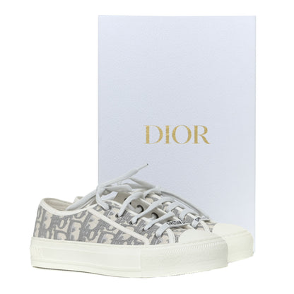 Christian Dior Canvas Oblique Walk'N'Dior Low Top Sneakers 36.5 Grey Stone 11 of 11