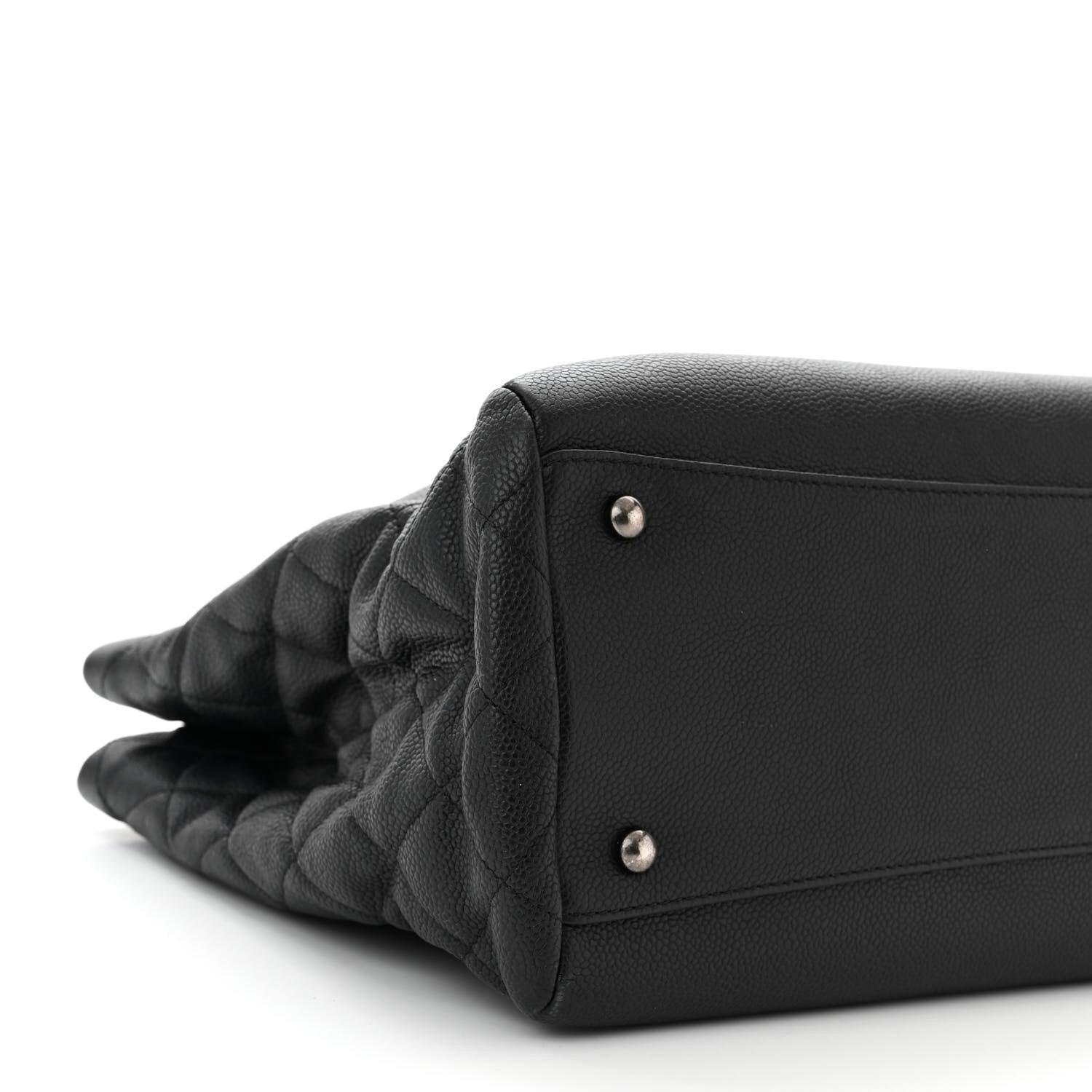 Chanel Caviar Lambskin Quilted Large Coco Break Shopping Bag Black 9 of 13