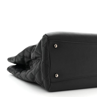 Chanel Caviar Lambskin Quilted Large Coco Break Shopping Bag Black 9 of 13