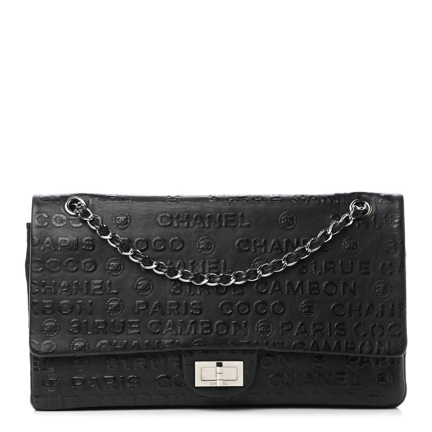 Calfskin Unlimited Jumbo Double Flap Black