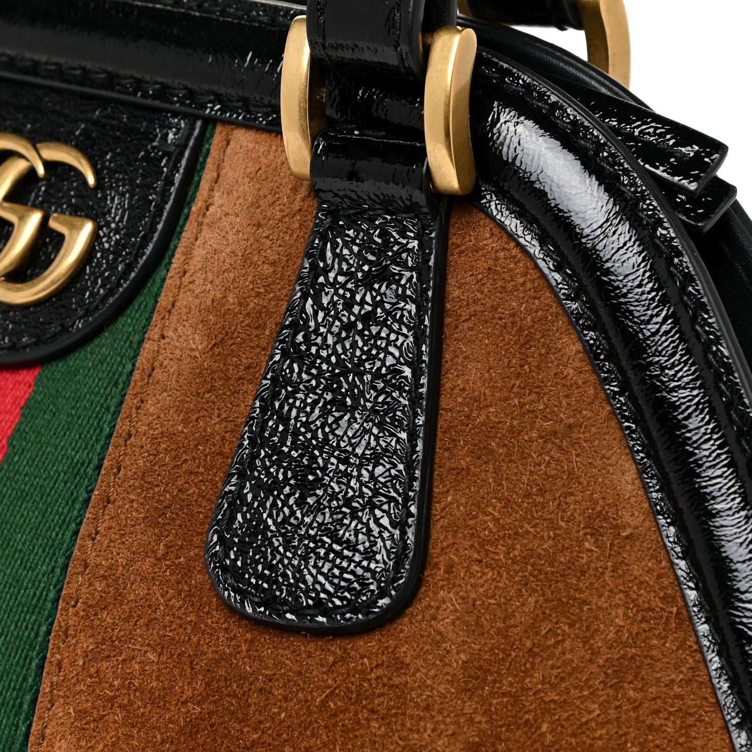 Gucci Suede Ophidia Medium Re(Belle) Top Handle Bag Nocciola Black 11 of 15