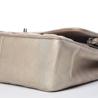 Chanel Metallic Lambskin Quilted Jumbo Double Flap Gold 7 of 15