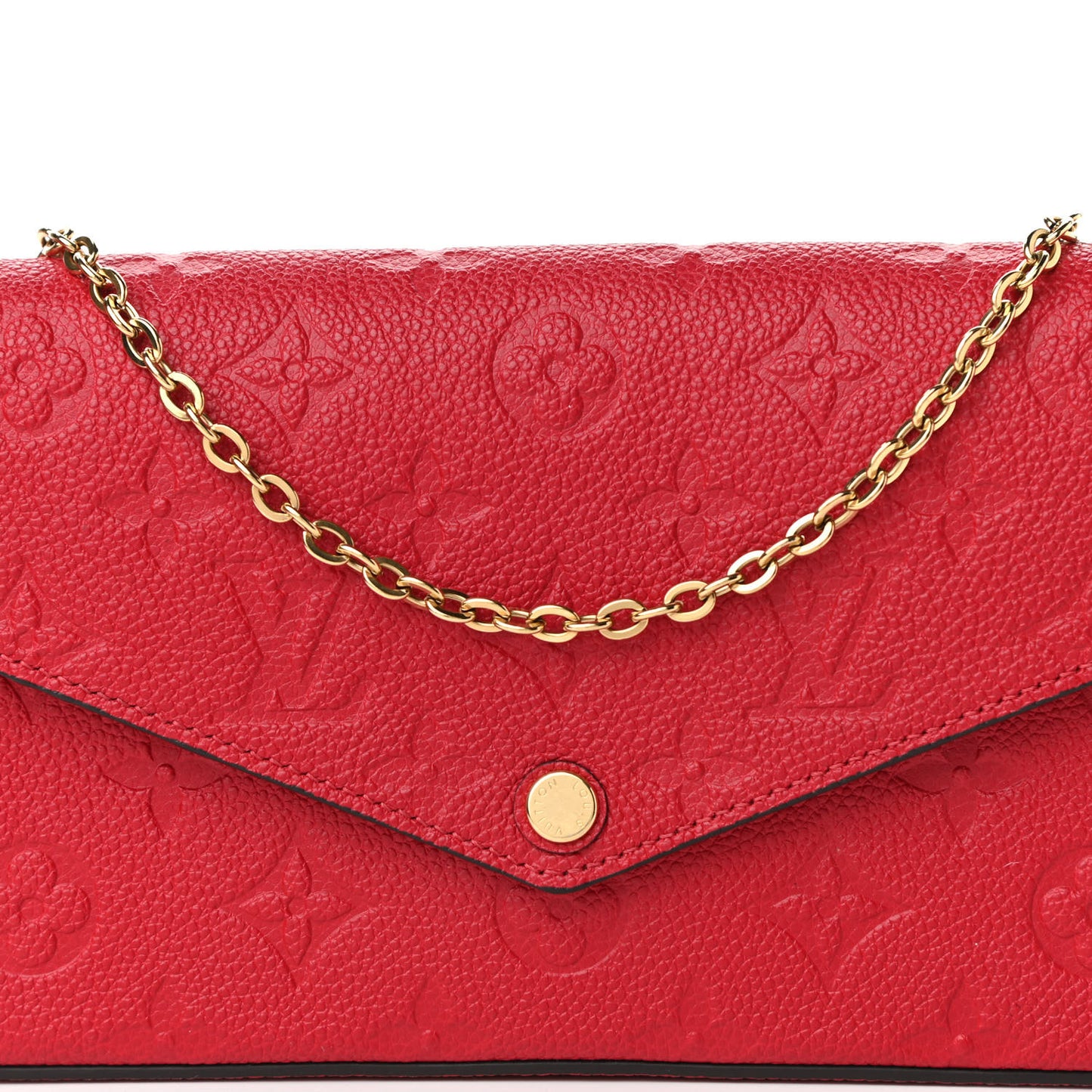 Empreinte Pochette Felicie Chain Wallet Scarlet