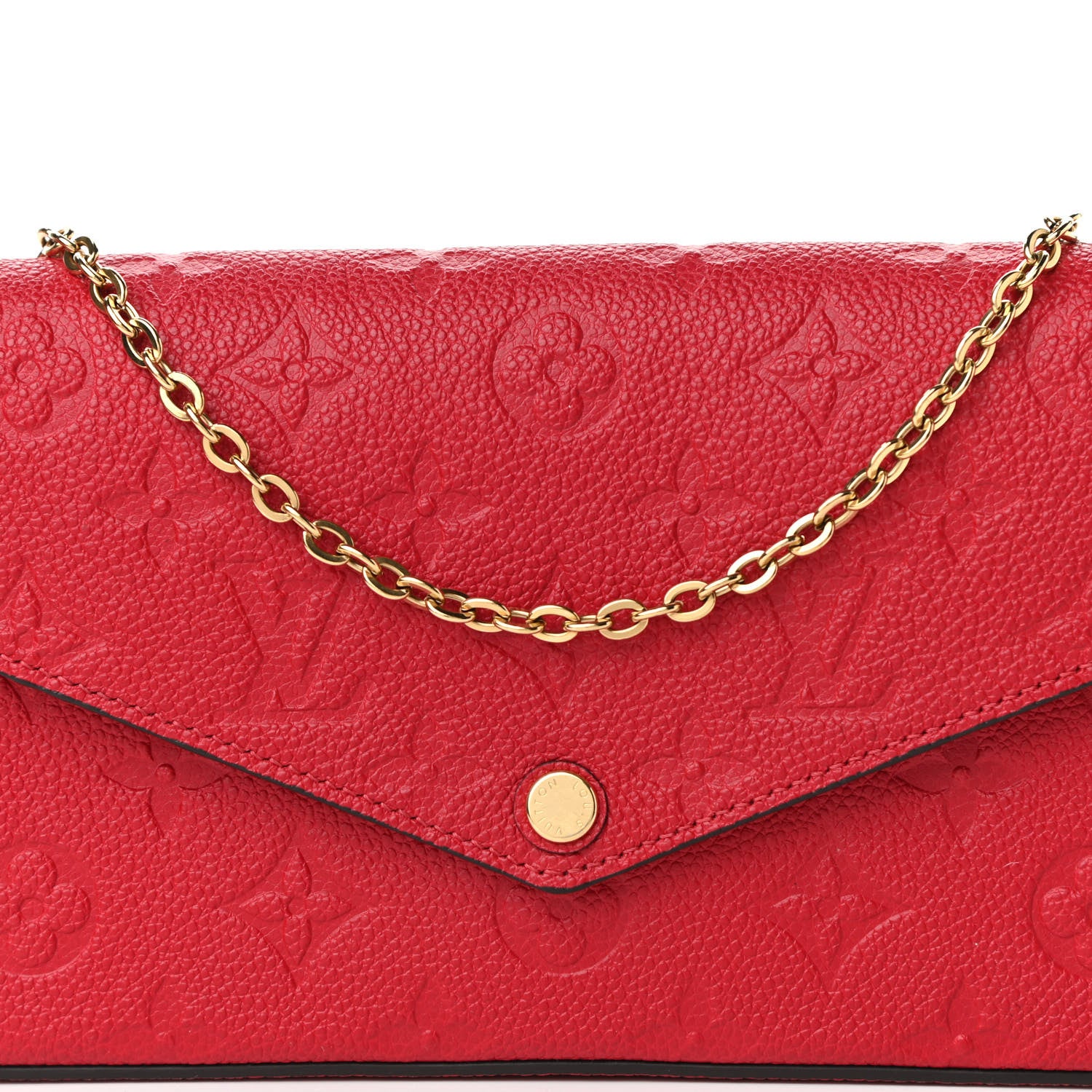 Louis Vuitton Empreinte Pochette Felicie Chain Wallet Scarlet 8 of 13