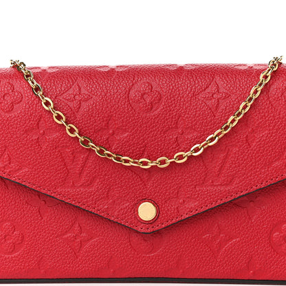 Louis Vuitton Empreinte Pochette Felicie Chain Wallet Scarlet 8 of 13