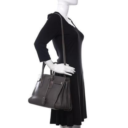 Saint Laurent Calfskin Small Sac De Jour Fog 2 of 11