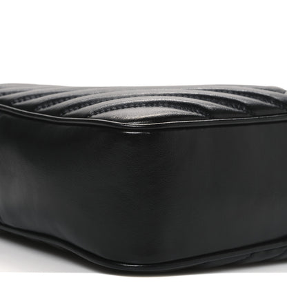 Saint Laurent Calfskin Matelasse Monogram Lou Camera Bag Black 9 of 11