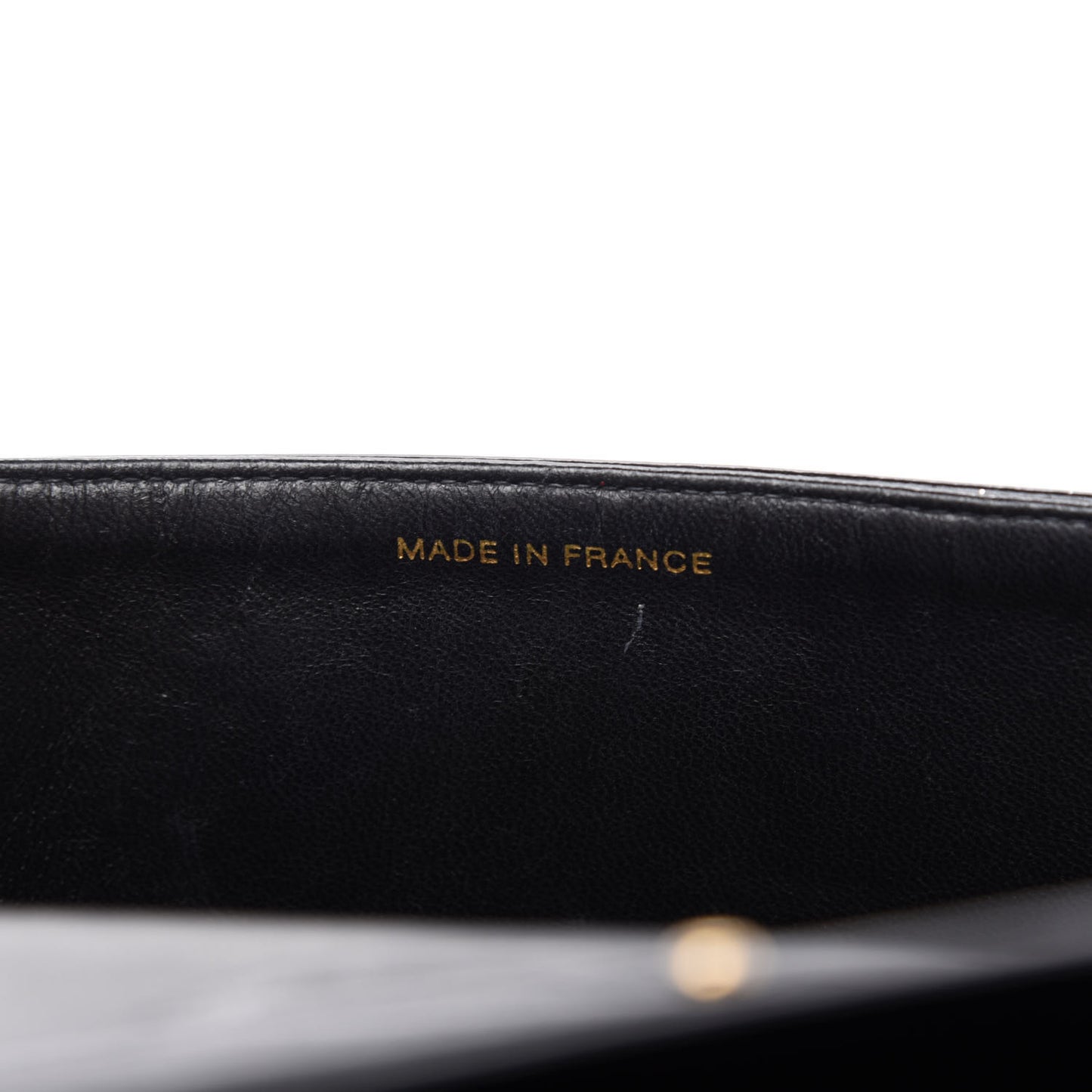Patent Quilted Medium Double Flap Black