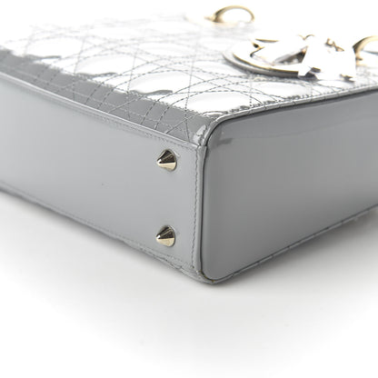 Christian Dior Patent Cannage Small Lady Dior Grey 7 of 12
