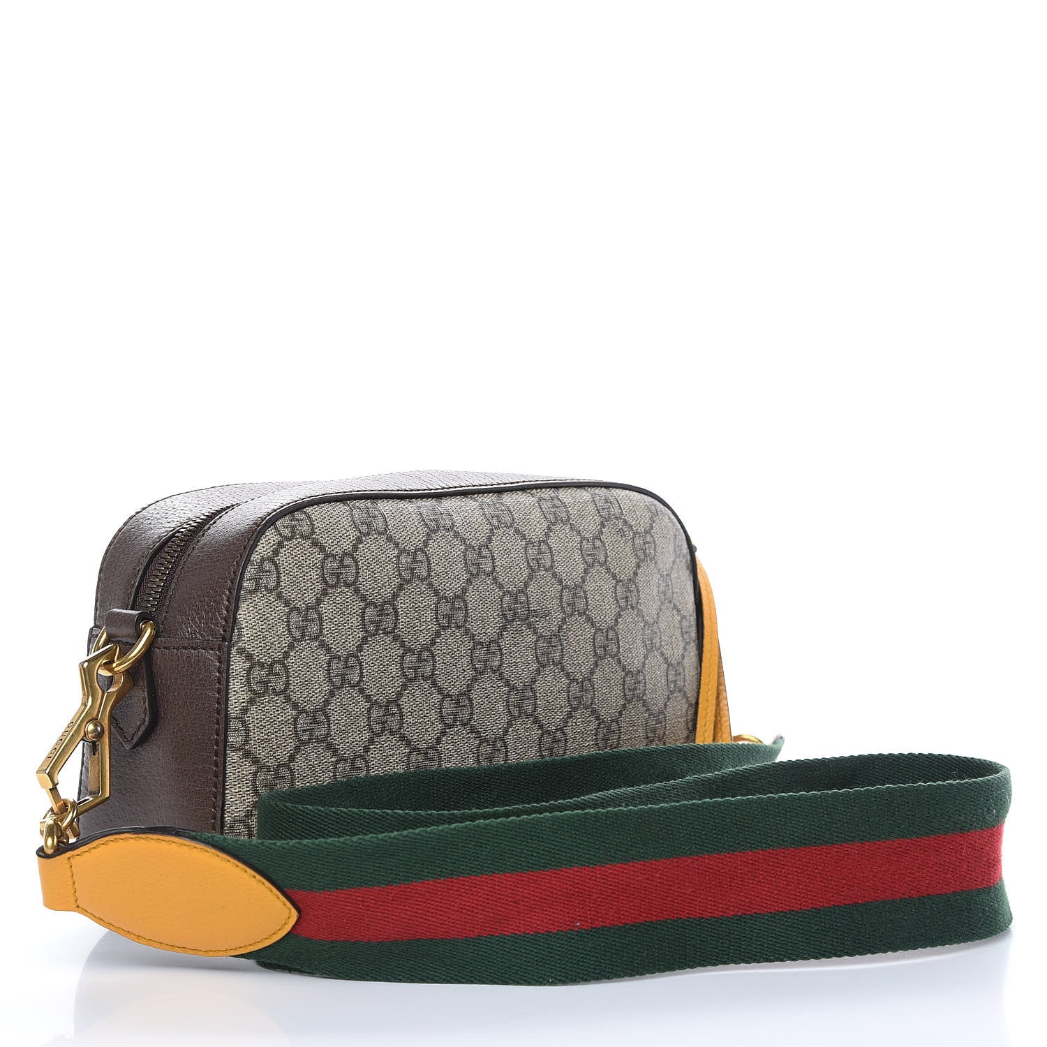 Gucci GG Supreme Monogram Web Neo Vintage Shoulder Bag Beige New Acero Crop 3 of 16
