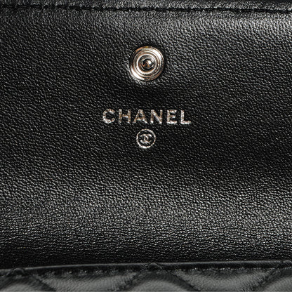 Chanel Lambskin Quilted Boy Flap Wallet Black 6 of 9