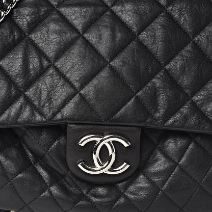 Chanel Washed Lambskin Quilted Maxi Chain Around Flap Black 12 of 13