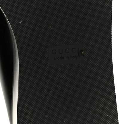 Gucci Kama Calfskin Horsebit Womens Wedge Platform Loafers 37.5 Black 8 of 11