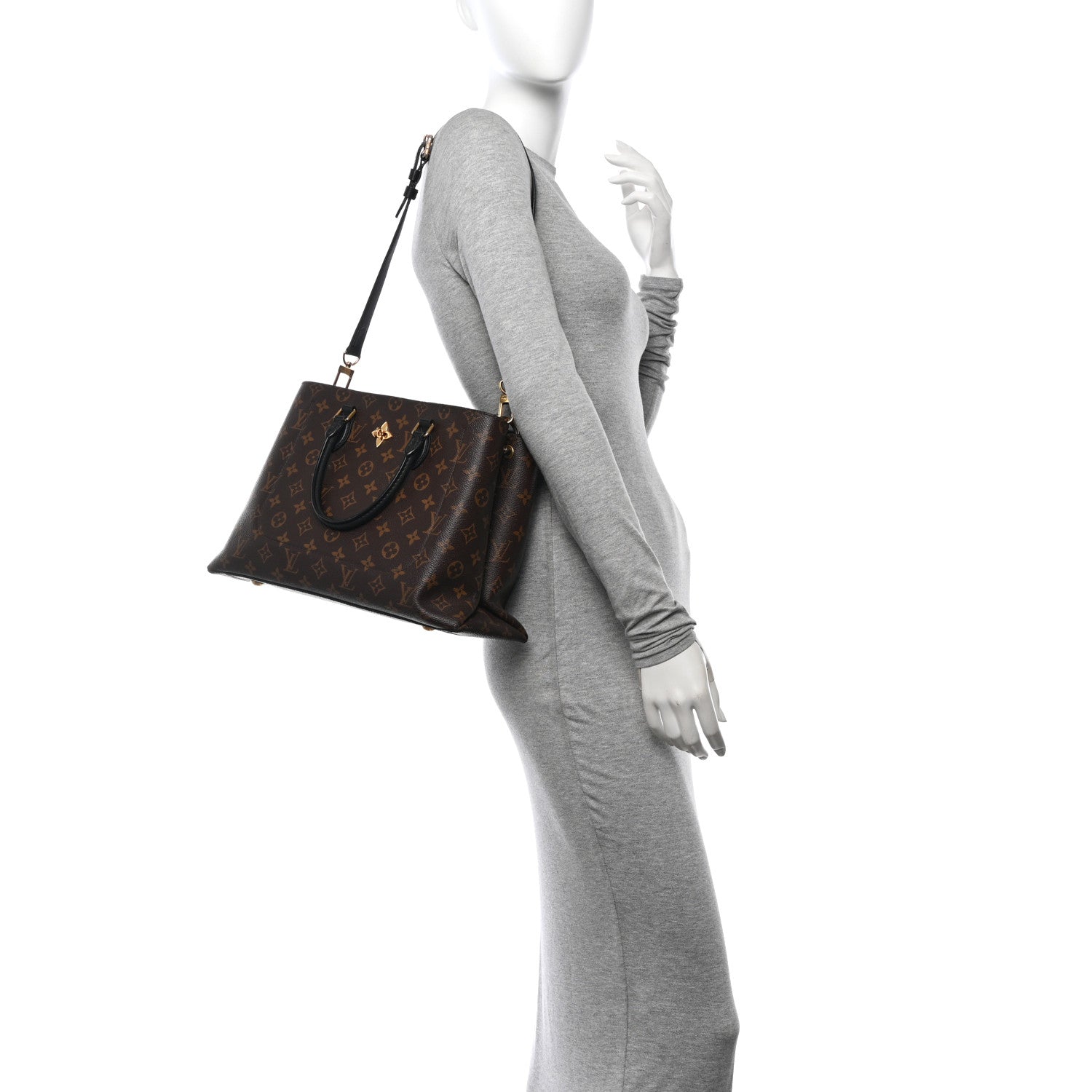 Louis Vuitton Monogram Flower Tote Black 2 of 13