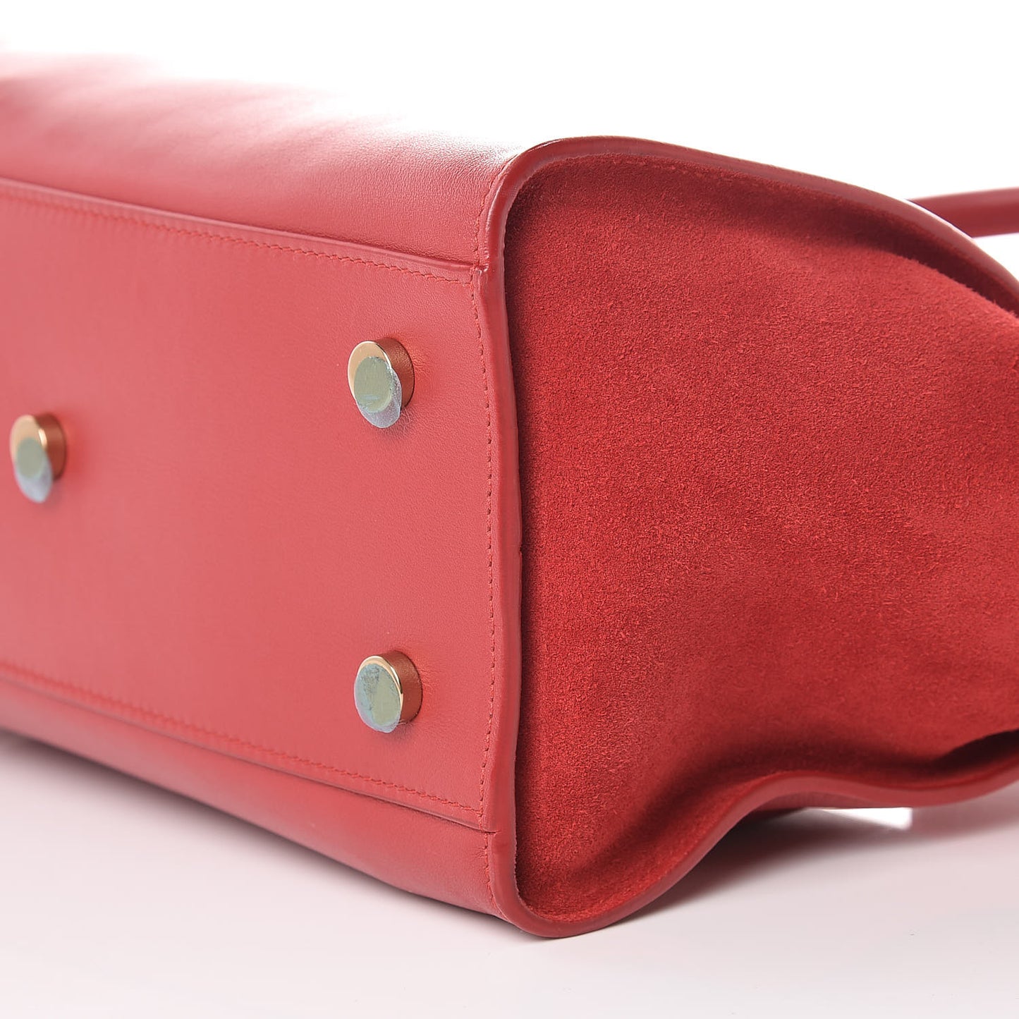 Calfskin Suede Baby Monogram Downtown Cabas Red