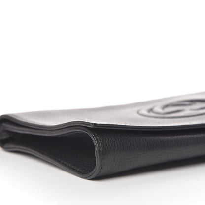 Gucci Pebbled Calfskin Medium Soho Clutch Black 8 of 14