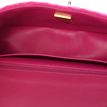 Chanel Tweed Quilted Mini Rectangular Flap Fuchsia 5 of 11