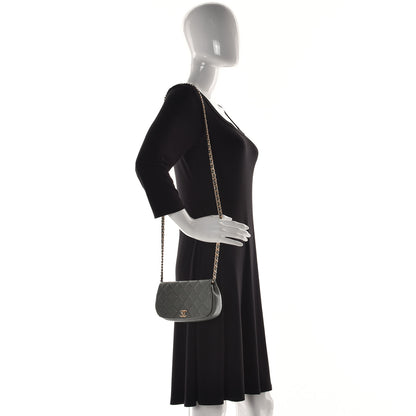 Chanel Calfskin Quilted Coco Mail Clutch With Chain Green 2 of 14