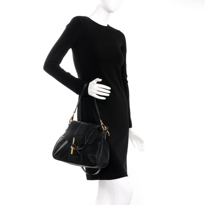 Chloe Grained Lambskin Calfskin Small Lexa Shoulder Bag Black 3 of 12