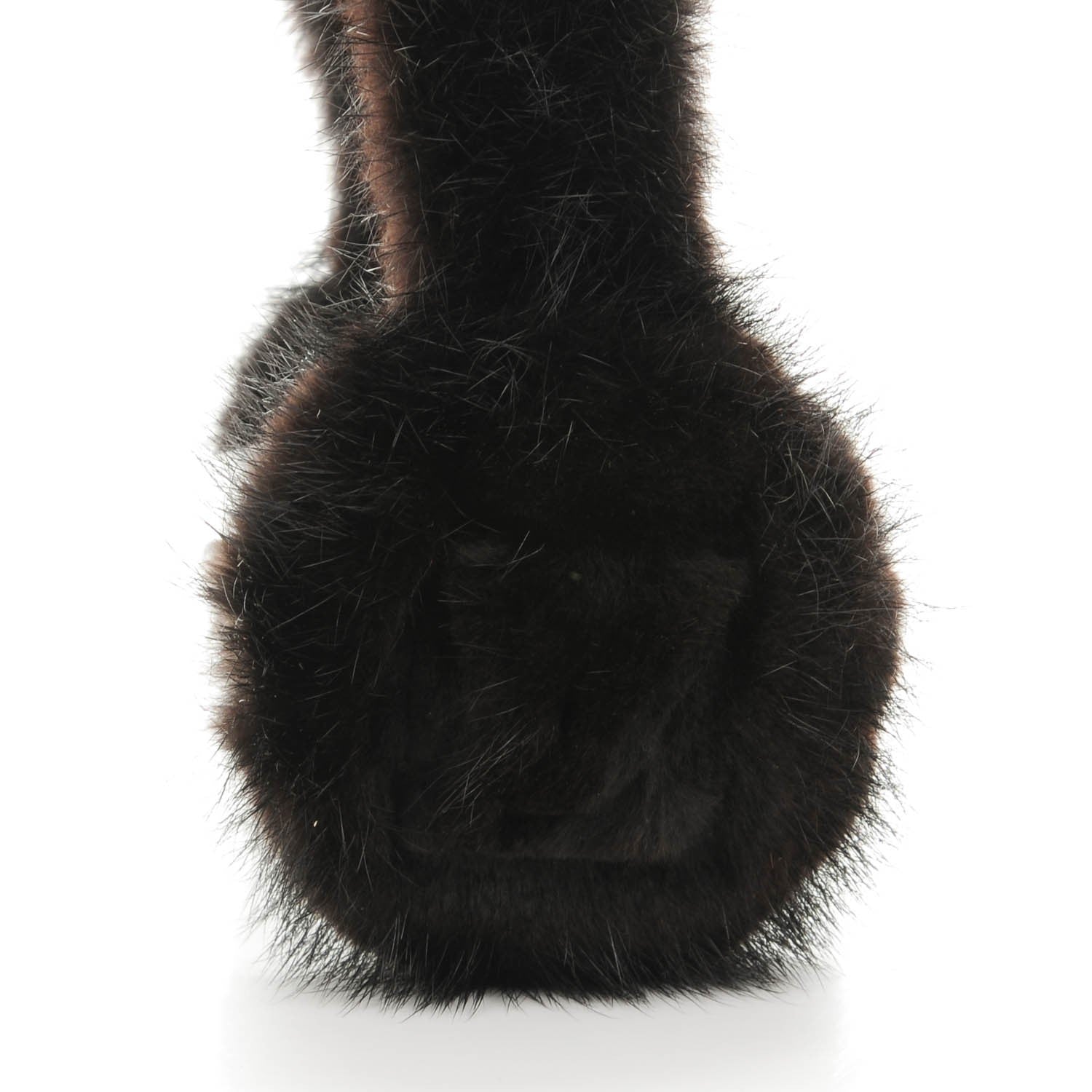 Louis Vuitton LOUIS VUITTON Mink Fur Vision Earmuffs Black 5 of 7