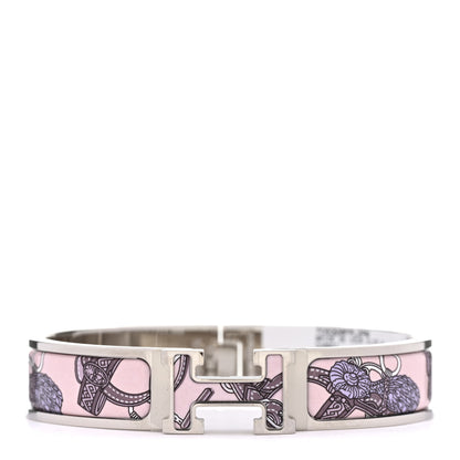 Hermes Enamel Printed Narrow Bride de Cour Clic Clac H Bracelet PM Cosmic 1 of 5