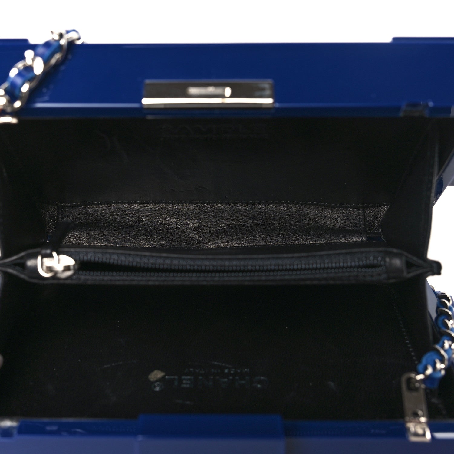 Chanel Plexiglass Boy Brick Lego Clutch Dark Blue 5 of 10