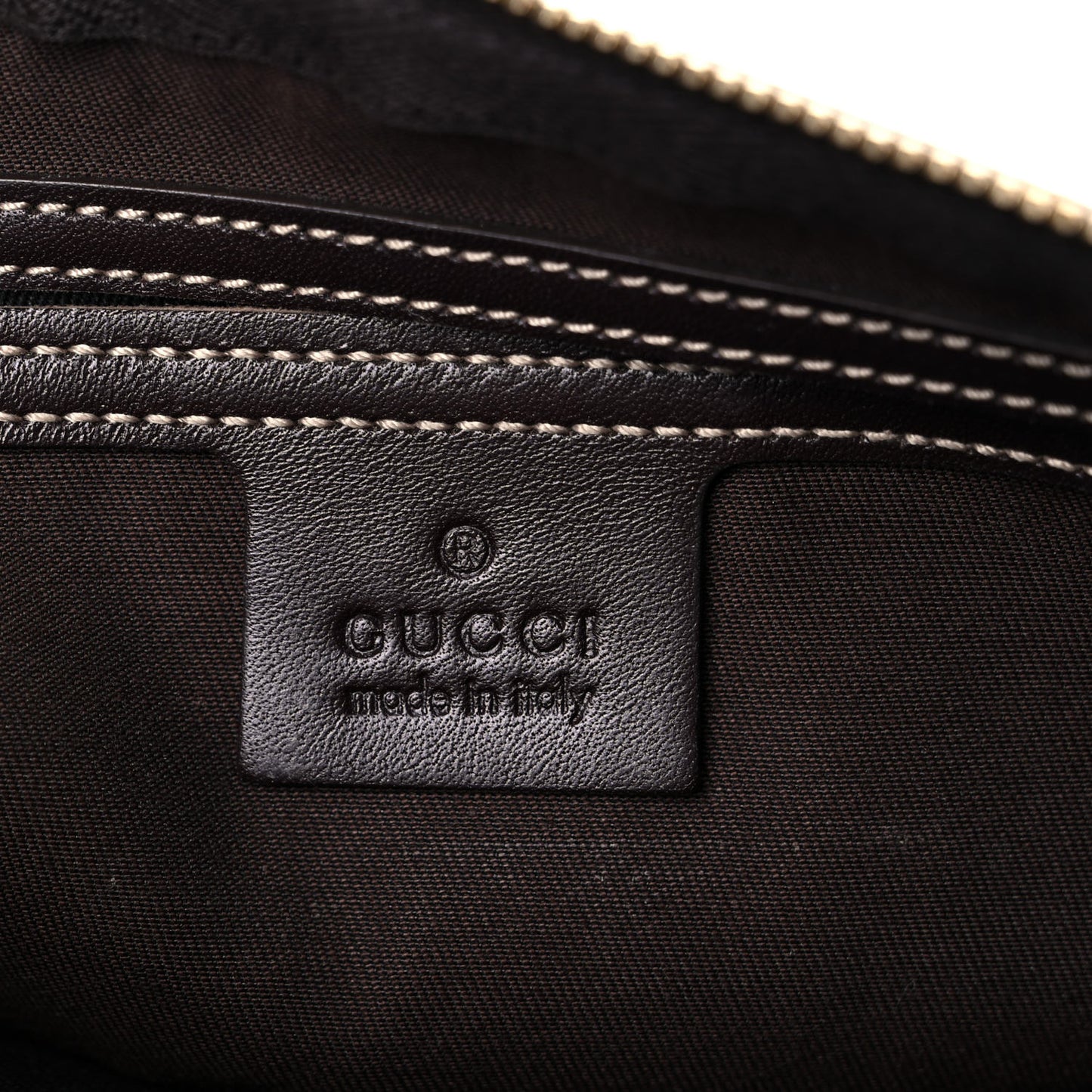 GG Supreme Monogram Belt Bag Dark Brown
