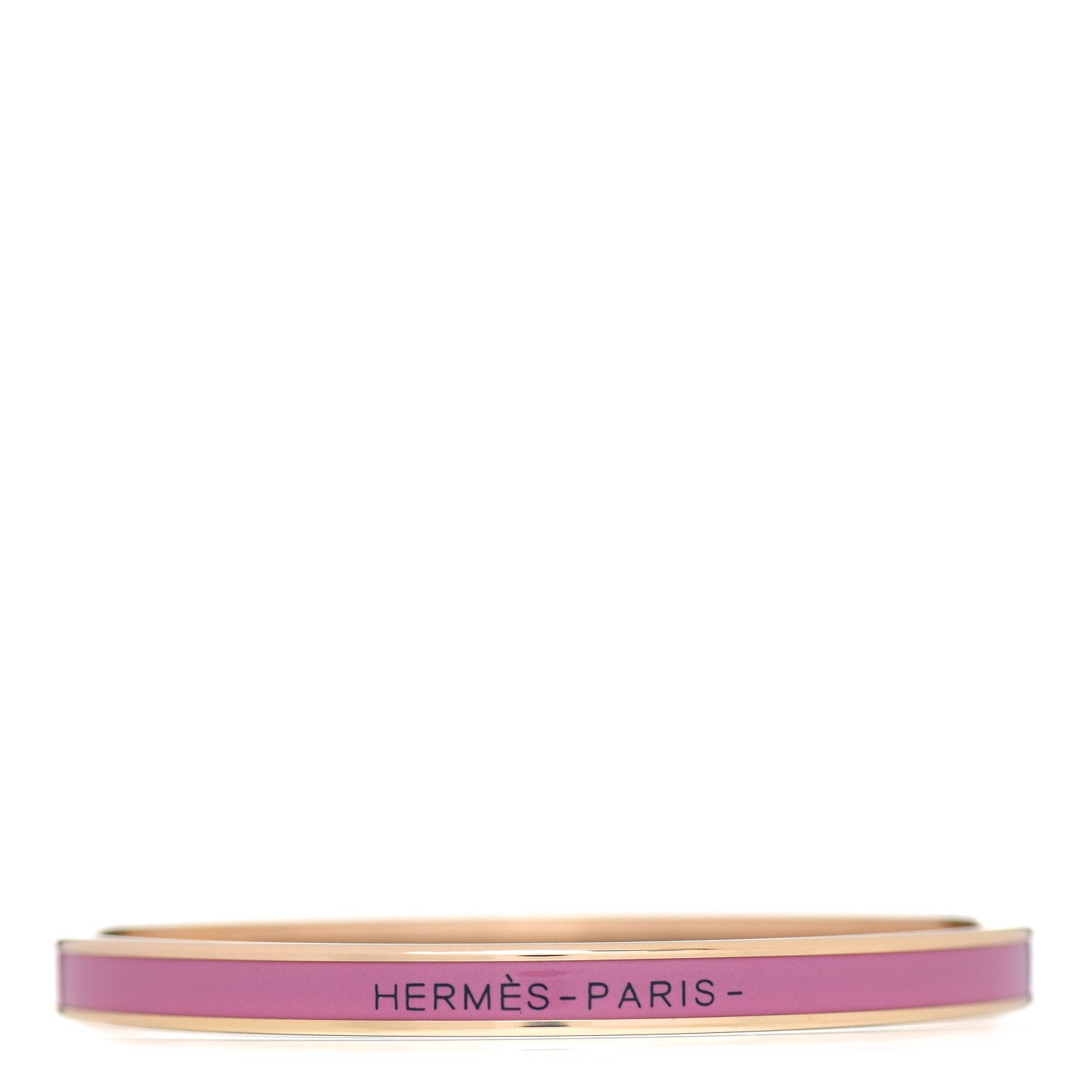Hermes Enamel Printed Extra Narrow Printed Bracelet 70 Rose Patch 1 of 4