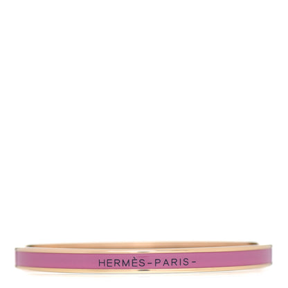 Hermes Enamel Printed Extra Narrow Printed Bracelet 70 Rose Patch 1 of 4